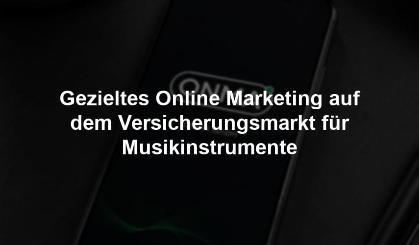 Gezieltes Online Marketing auf dem Versicherungsmarkt für Musikinstrumente