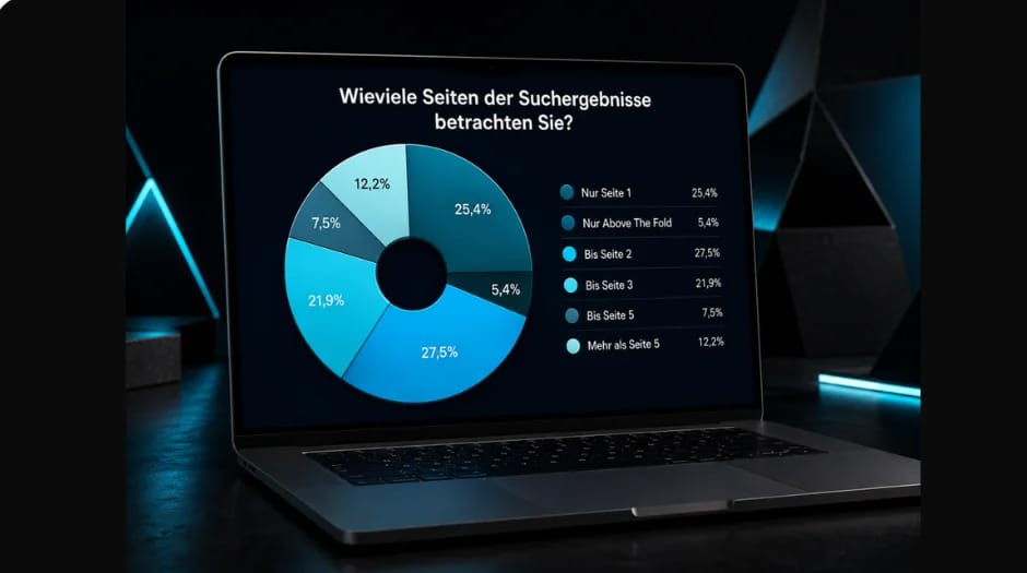 Wie viele Seiten der Suchergebnisse betrachten Nutzer