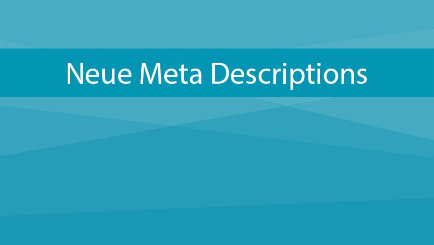 Neue Meta Descriptions auf Google