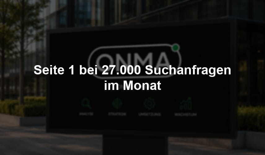 Seite 1 bei 27.000 Suchanfragen im Monat